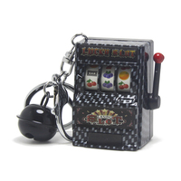Porte-clés Machine à Fruits Lucky Slot avec Sonnette de Jeu et Manivelle Rotative, Jouet EDC Amusant à Thème Jackpot Arcade, Cadeaux Créatifs
