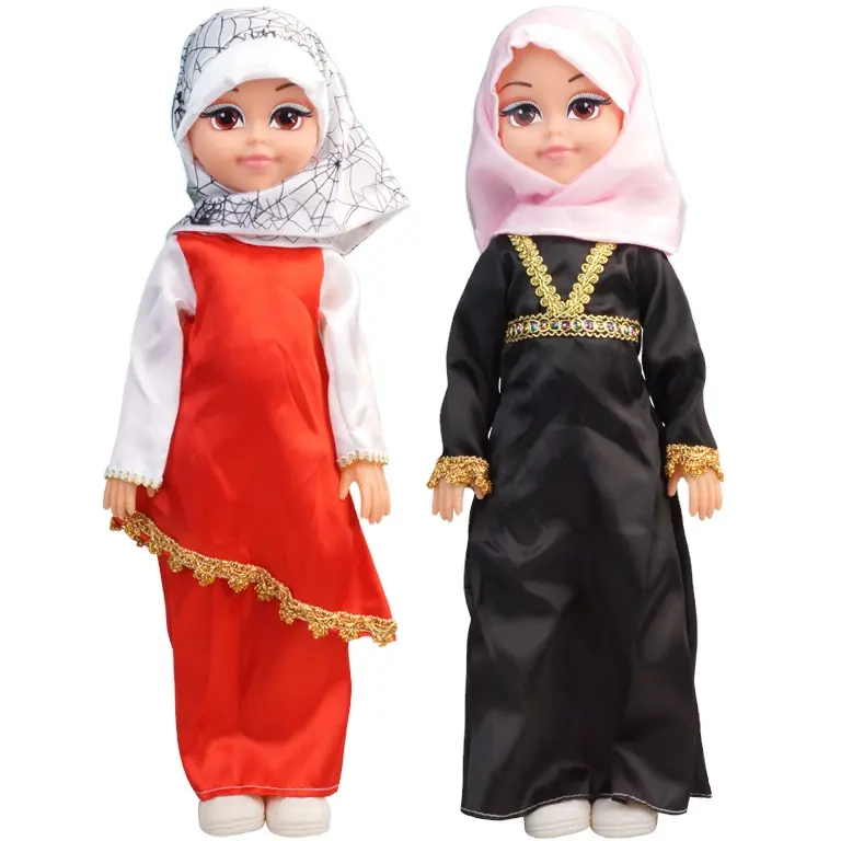 Muslim Doll Wholesale Cheap Hot Sale Two Cute Hijab Arabic Muslim Baby Dolls Double Colors Toys Handmade GIfts