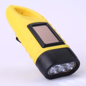Fabbrica diretta portatile ABS manovella solare dinamo torcia a LED per Backpacking Multi-funzione di sopravvivenza ricarica USB - Product Image 3