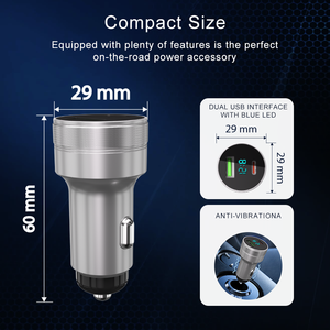 SChitec Aluminum Alloy 48W <b>USB</b> Car Charger Dual ports QC18W PD48W Fast Charging Car Charge <b>Adapter</b> for Cars - Product Image 2