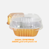 Moule à cupcakes, plaque à pâtisserie, 300 ml, 10 oz, carré, en aluminium, jetable, mini moule en aluminium