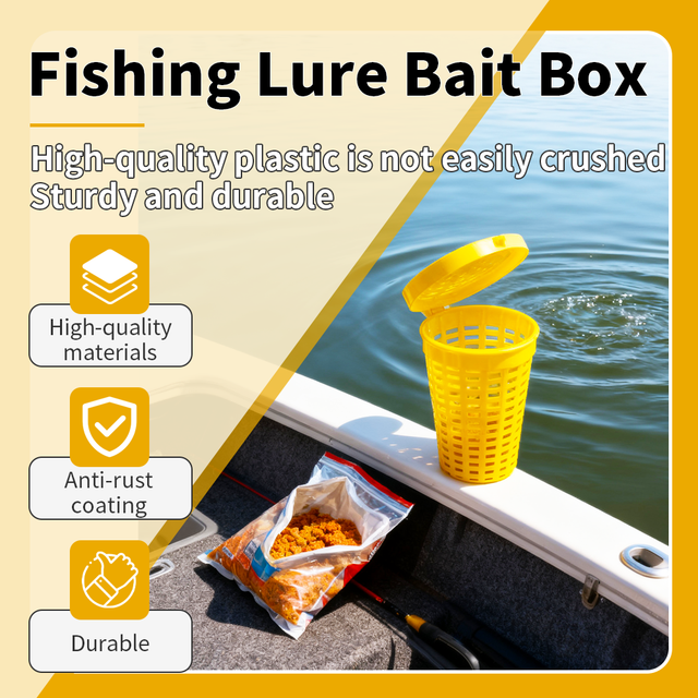 Plastic Waterproof Bait Box & Crab Trap Feeder for Trout and Carp-Fishing Accessories