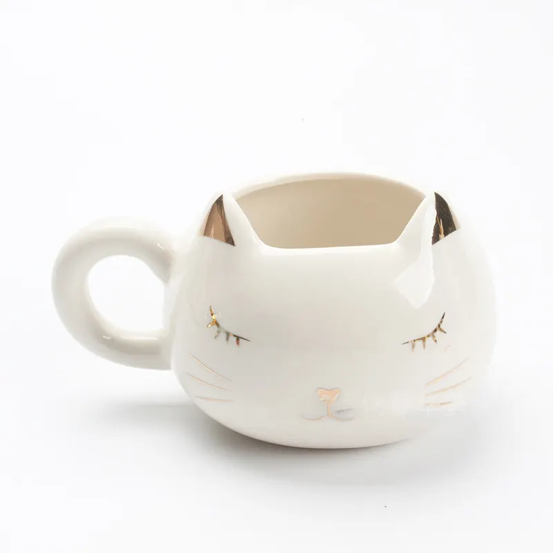 Tazza di caffè in ceramica carina a forma di animale piccola tazza di caffè per diserbo regalo