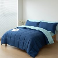 Ensemble de literie 7 pièces en microfibre pour hôtel : couette, oreillers, drap, coussin