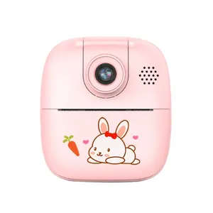 Новое поступление, цифровая детская камера A18 HD с возможностью печати, с вращающимся объективом, Спецификация: розовый + 32 ГБ