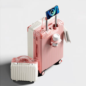 Ensemble de bagages de voyage rigides <span class=keywords><strong>2</strong></span> pièces avec logo personnalisé, taille <span class=keywords><strong>cabine</strong></span> 18 pouces, <span class=keywords><strong>roues</strong></span> pivotantes, en ABS, pour le voyage - Product Image 5