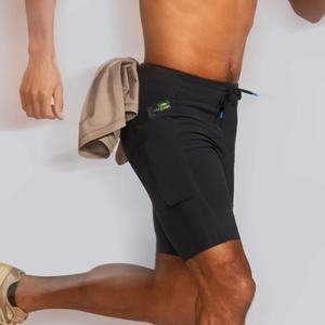 Pantalones Cortos Deportivos de Cintura Alta para Hombre con Bolsillos de Malla de 3 Pulgadas, Ideales para Correr - Product Image 2