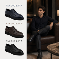 Chaussures Derby Homme Personnalisables en Cuir de Veau, Semelle Épaisse, Plateforme Robuste, Style Business Décontracté, Confort et Luxe RADOLFA