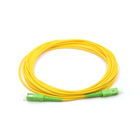 Cable de Fibra Óptica Monomodo Simplex SC APC OEM ODM, Cable de Conexión SC a SC, Cable de Fibra Óptica de 3mm 9/125, 2M 5M