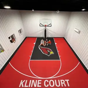 20x25 feet ev kullanımı basketbol sahası 6 yıl garanti döşeme tam ve yarım mahkeme basketbol sahası