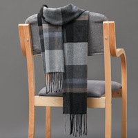 Écharpes à carreaux style britannique pour homme et femme, automne-hiver, écharpe en fausse fourrure de cachemire à franges pour homme, écharpe épaisse classique à carreaux pour couple, pour se tenir au chaud
