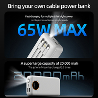 Batterie externe grande capacité en gros 40000 mAh, charge rapide, ventilateur rechargeable, chargeur de téléphone, batterie externe portable 40000 mAh