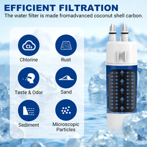 Filtre à eau pour réfrigérateur RW01, remplacement pour W10295370A, type charbon actif, plastique, installation facile - Product Image 6
