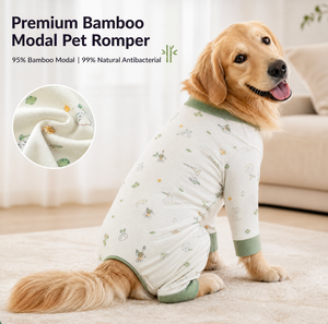 Tuta Premium in Fibra di Bambù per Cani di Taglia Grande, Ecologica, Antibatterica, Anti-Leccamento, Anti-Caduta Pelo, Tuta di Recupero Completa Traspirante - Product Image 1