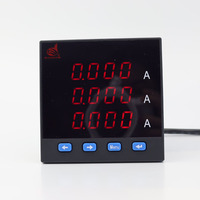 Panel Ammeter Digital Berkualitas Tinggi 220V AC Meter Energi Tiga Fasa dengan Modbus RS485 Voltmeter dan Meter Arus Daya