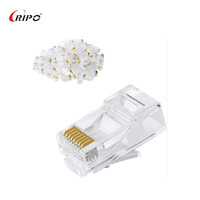 Cable Ethernet UTP CAT6A de alta velocidad con manga en T y Marco en forma de I Conector RJ45 4 up 4 Down Bloques de terminales Equipo de red