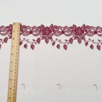 Dentelle brodée en tulle à motif floral pour vêtements, bordure décorative, accessoires de confection, meilleure vente, blanc