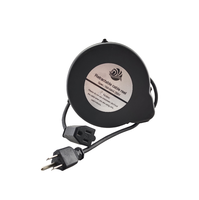Mecanismo de carrete de cable de alimentación de CA retráctil estándar alemán DYH, Cable de 4m, conectores IEC/NEMA para electrodomésticos