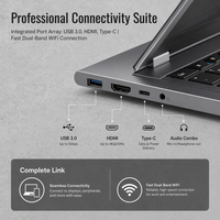 Ordinateur portable éducatif haute performance 15,6 pouces pour étudiants, écran IPS FHD Windows 11, ultra fin, ordinateur scolaire