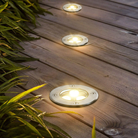 Luminaire encastré au sol en acier inoxydable pour jardin, patio, allée, éclairage paysager