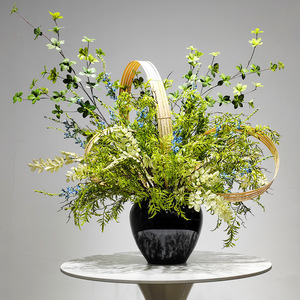 Ensemble <span class=keywords><strong>de</strong></span> vases floraux en tissu <span class=keywords><strong>de</strong></span> soie <span class=keywords><strong>de</strong></span> haute qualité au design spécial tendance résistant aux UV pour patio, <span class=keywords><strong>jardin</strong></span>, <span class=keywords><strong>salon</strong></span>, hôtel - Product Image 2