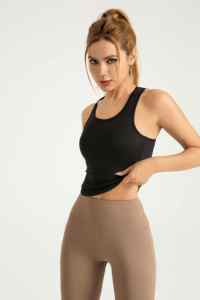 2025 nuovo abbigliamento sportivo all'ingrosso comodo tessuto traspirante da <span class=keywords><strong>donna</strong></span> canotta da <span class=keywords><strong>palestra</strong></span> Logo personalizzato ad alto supporto antiurto - Product Image 3