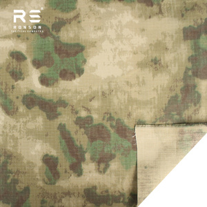 Tissu d'uniforme tactique tissé A-TACS-FG Woodland Camouflage <span class=keywords><strong>TC</strong></span> Rip-Stop 220GSM 65% polyester 35% coton - Product Image 1