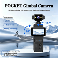 Kamera Aksi Saku Laris Manis, Lensa Putar 270°, Layar Lipat 1,97 inci, Tahan Air IPX6, Cocok untuk Vlog Perjalanan dan Video Pendek