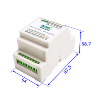 Module compteur d'impulsions 2DI 2DO avec contrôle ASCII, RS485 ModBus programmable