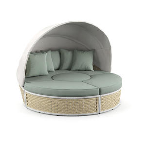 <span class=keywords><strong>Chaise</strong></span> longue <span class=keywords><strong>de</strong></span> jardin moderne en aluminium et rotin pour plage, piscine, hôpital ou hôtel – Idéale pour bronzer - Product Image 6