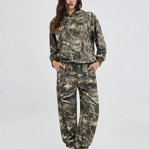 แฟชั่นใหม่มาแรงปี 2025 ชุดลายพรางสำหรับผู้หญิง ชุดลำลองพิมพ์ลายพรางทั้งตัว เสื้อฮู้ดผู้หญิง กางเกงขายาวทรงหลวม - Product Image 3