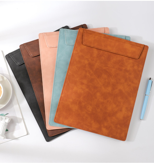 Cross-border A4 PU Signature Plate Magnet Folder Writing Pad Notebook Schedule Planner Business Supplies Customized LOGO