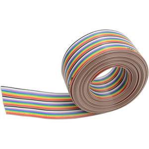 Câble plat à 30 broches XINGYHENG, câble IDC de 30 fils de couleur arc-en-ciel, 16 pieds (5 m), conducteur en cuivre, isolation en PVC - Product Image 1