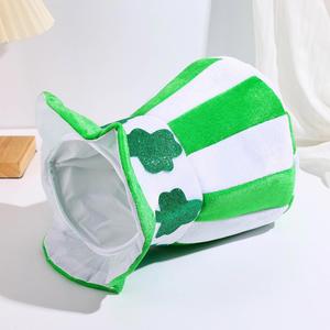 Sombrero de Copa Personalizado con Trébol para el Día de San Patricio para Niños, Accesorio de Disfraz para Festival Irlandés, Banda Verde, Suministros para Fiestas al por Mayor, Desfile - Product Image 3