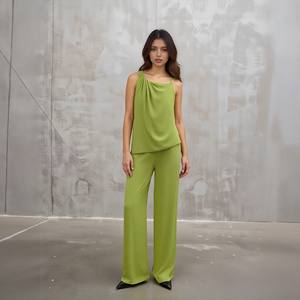 Completo da Donna 2 Pezzi Senza Maniche in Tinta Unita, Nuovi Arrivi 2025, Popolare per Abbigliamento Casual - Product Image 1