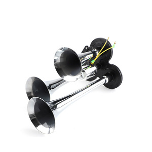 CHSKY 3 Pipe Trompette Modifié Bouche Ronde Électrolytique <span class=keywords><strong>Klaxon</strong></span> À Gaz Voiture Grand <span class=keywords><strong>Camion</strong></span> <span class=keywords><strong>Klaxon</strong></span> À Air Électrique - Product Image 1