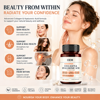 Comprimés de collagène et d'acide hyaluronique Bioby OEM Private Label 1500 mg pour la beauté, les cheveux, la peau et le soutien des articulations