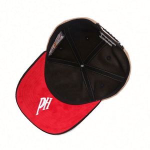 Casquettes de baseball snapback unisexes personnalisées à 5 panneaux, bicolores, en suède 100% polyester, style sportif urbain, pour l'extérieur - Product Image 5