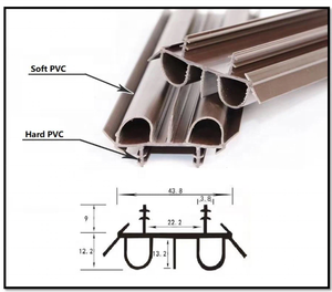 Tùy chỉnh hiện đại cửa nhựa cửa-bàn chải thời tiết con dấu cho những khoảng trống lớn & chống bụi cách âm & phòng cháy - Product Image 2