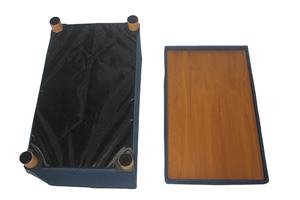 Tabouret de rangement en Denim, confortable, de haute qualité, très agréable, pliable, pour le salon, la salle à manger et la chambre à coucher - Product Image 6