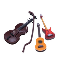Instruments de musique pour poupées à l'échelle 1/12, accessoires pour maison de poupées, piano miniature, violon, guitare, batterie, microphone, saxophone, trompette