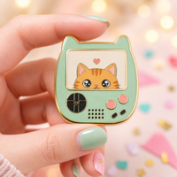 Nouvelles Épingles en Émail Dur Tendance, Vente en Gros, Motifs Animaux Mignons (Chat), Badges Métalliques pour Machines de Jeu, Épingles de Revers Personnalisables avec LOGO pour Sac à Dos