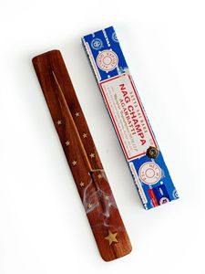 Bâtons d'encens authentiques Satya Sai Baba en bois de santal, naturels, roulés à la main, parfum de fleur jaune Nag Champa, yoga - Product Image 2