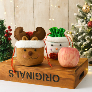 Nuove Decorazioni Natalizie, Sacchetto in Lino con Coulisse per Mele, Sacchetto per Caramelle del Babbo Natale, Regalo per Bambini, Sacchetto Ping An per Frutta - Product Image 3