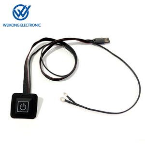 Interruptor de botón de <span class=keywords><strong>3</strong></span> niveles de <span class=keywords><strong>3</strong></span>,7 V-12V para guantes de calefacción con voltaje máximo de 5V - Product Image 2