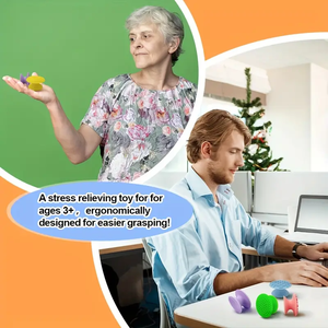 4PC sensoriale Fidget pietre di Silicone testurizzate con ventosa per <span class=keywords><strong>autismo</strong></span>, Stress lenitivo Relax dita giocattolo massaggio porta telefono - Product Image 6