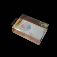 Boîte d'emballage cosmétique carrée transparente en PP/PE/PVC recyclable sur mesure, boîte suspendue pliable en PET