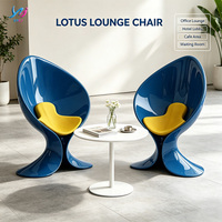 Sillón LOTUS de Diseño Escultural Moderno y Lujoso en Fibra de Vidrio, Color Personalizado, Ecológico, para Sala de Estar o Apartamento