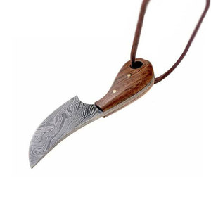 Couteau de chasse médiéval en acier Damas, fait main sur mesure, de qualité supérieure, avec manche en bois, support OEM, prix de gros - Product Image 2