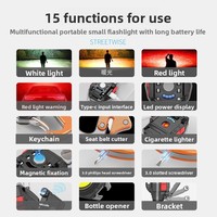 Mini lampe torche porte-clés multifonction en ABS, best-seller, étanche IP44, rechargeable, haute luminosité, ultra-légère pour le camping